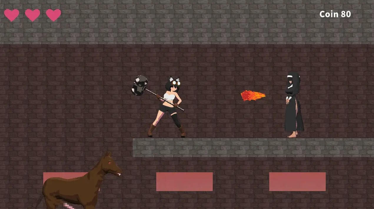 ACT生肉PC像素动态丨锤子少女被魔物侵犯  ハンマー少女がモンスターに犯されるゲーム【20251125】 游戏截图 3