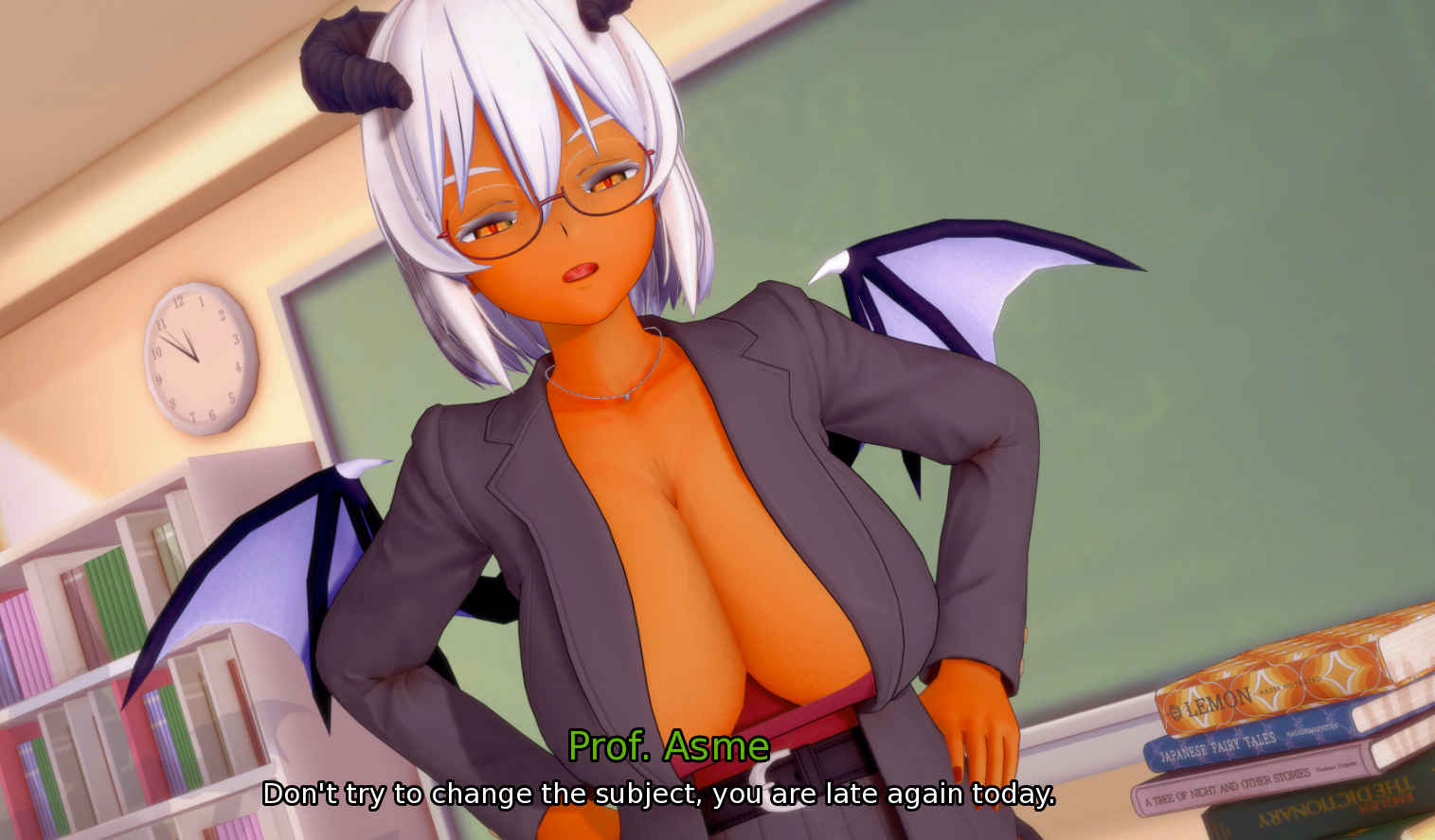 与恶魔共读：补习诱惑（Studying with the Demon）v0.1 精翻汉化 游戏截图 2