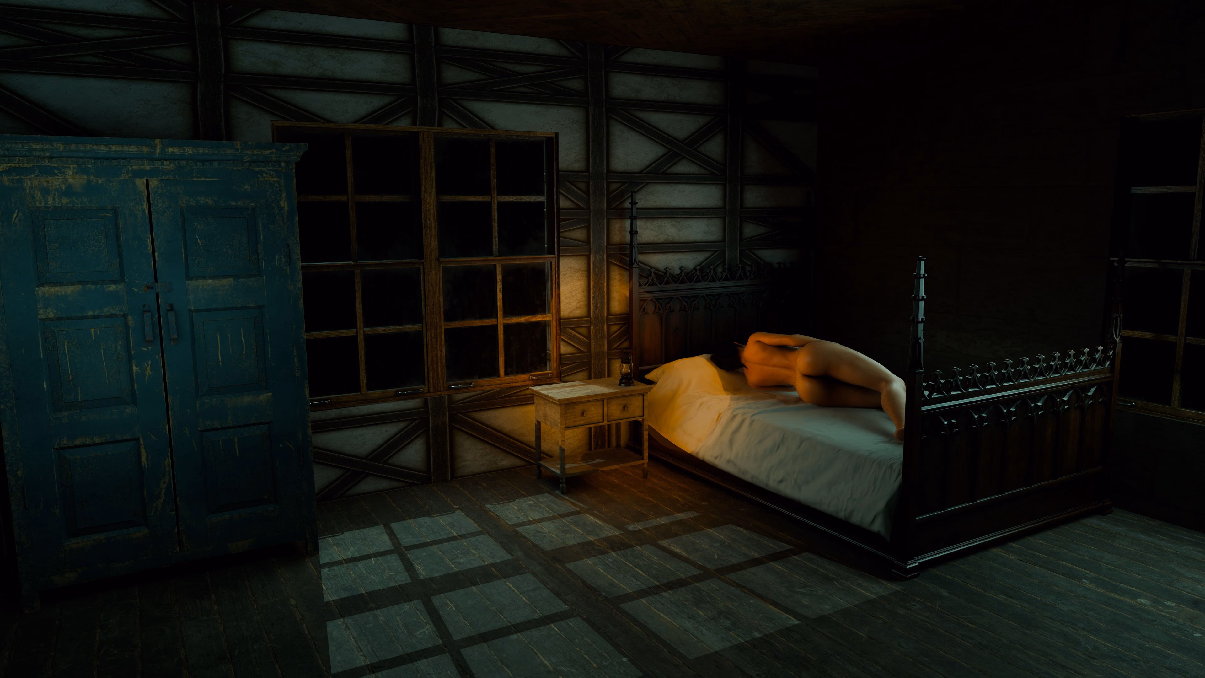 欲念之夜：恐怖与情色交织（The Night）v0.1 精翻汉化 游戏截图 6