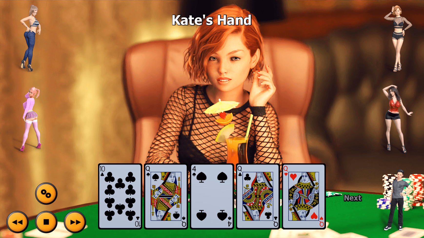 我的亲爱日记：脱衣扑克 5（My Dear Diary: Strip Poker 5）v0.7 精翻汉化 游戏截图 8