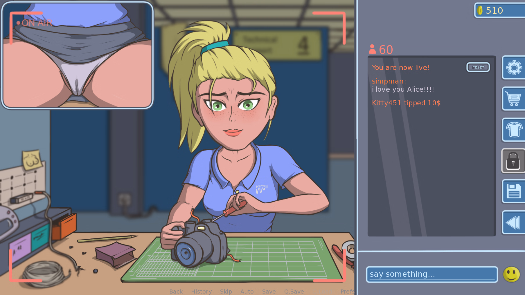 网黄之路：爱丽丝的脱衣直播（WebFame）v0.7.2 精翻汉化 游戏截图 7