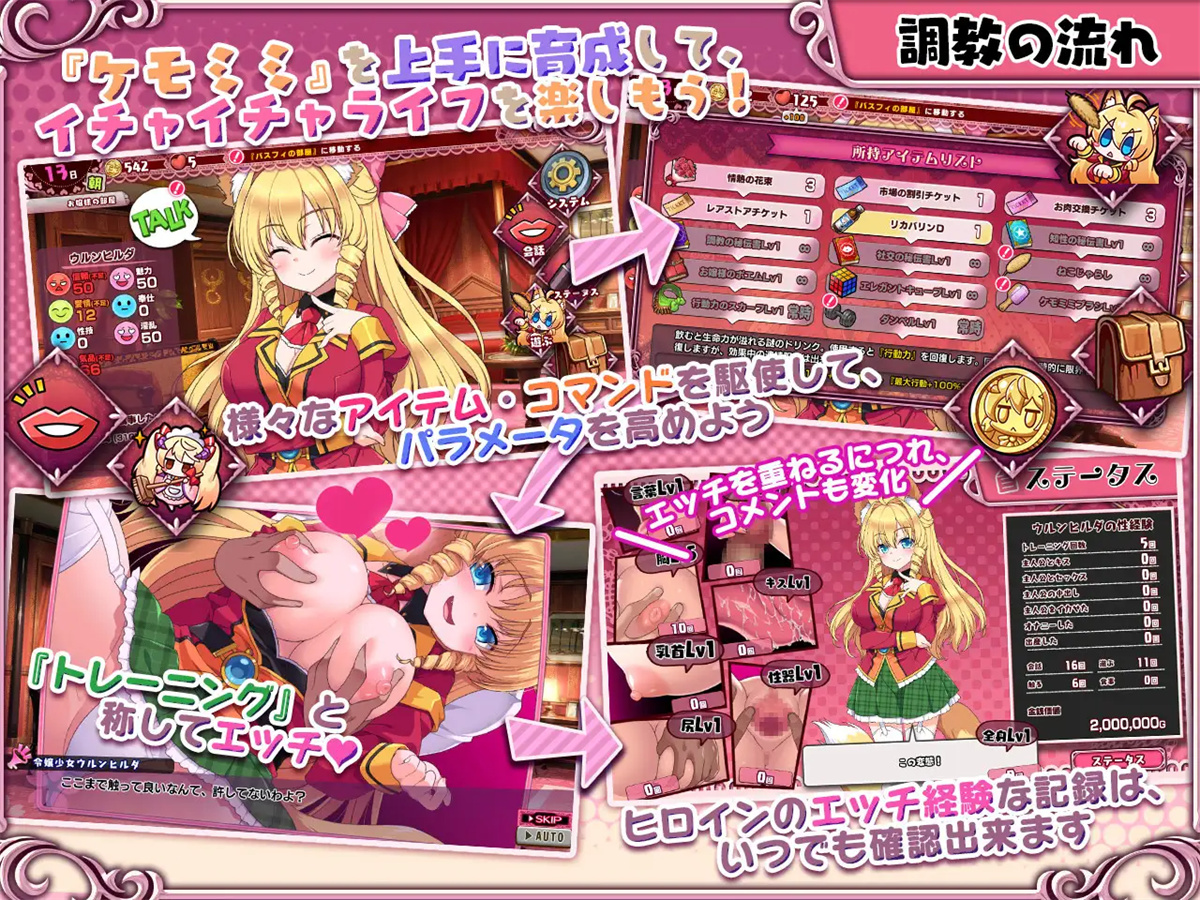 SLG/精翻汉化丨 兽耳☆训练 ケモミミ☆トレーニンク ～狂暴けもみみ令嬢調教トライアル Ver1.0.10 【20240809】 游戏截图 5