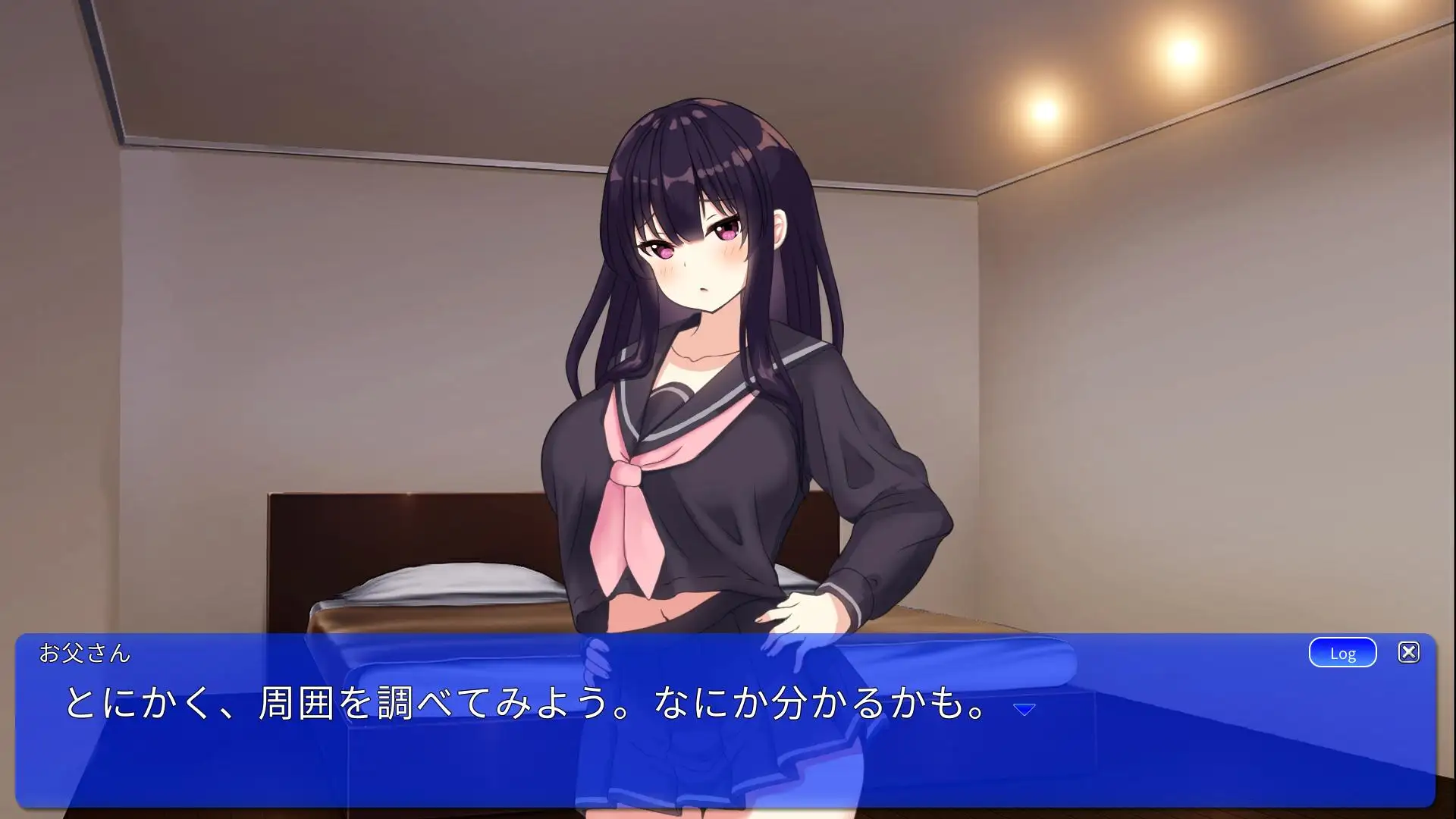 SLG/20日更新/乱伦/触摸/全动画丨父娘と密室～セックスしないと出られない部屋で反抗期の娘とエッチするLive2DおさわりSLG V2.0【20231005】 游戏截图 1