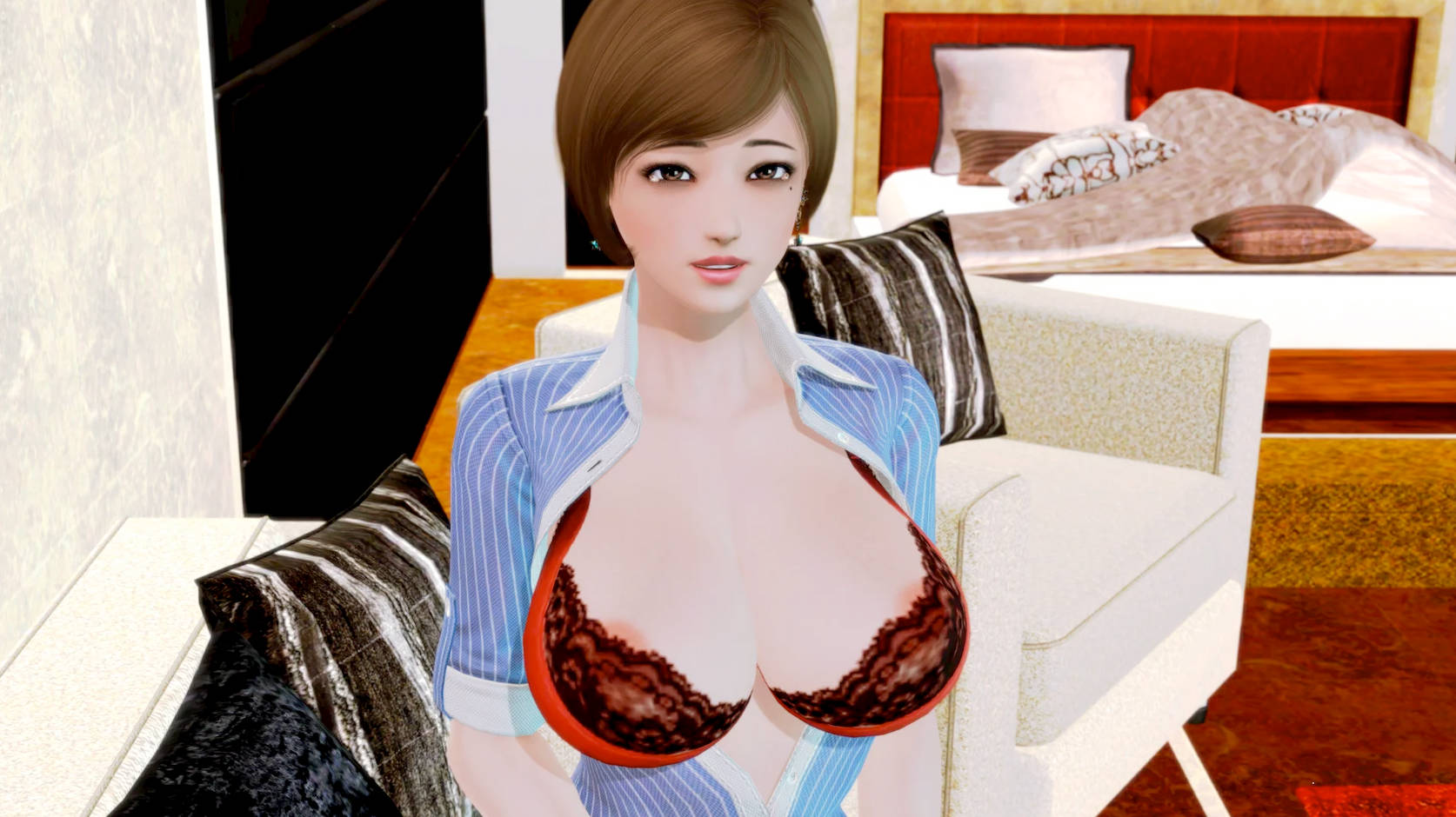 寂寞人妻：上门修电脑的艳遇（Lonely Housewife）v1.0.0 精翻汉化 游戏截图 1