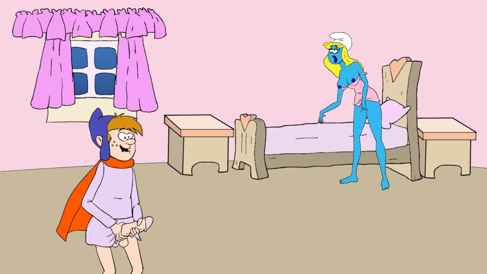 蓝妹妹的堕落：色情村庄（Smurfing the Smurfettes）v0.28 精翻汉化 游戏截图 1